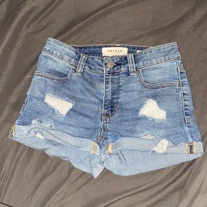 Jean Shorts With Rips